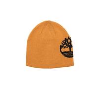 Timberland Bonnet réversible avec Logo Jacquard pour Homme, Blé/Noir, Taille Unique