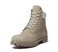 Timberland Bottes classiques imperméables unisexes pour tout-petits, Nubuck gris moyen avec vert clair, 11 UK Wide