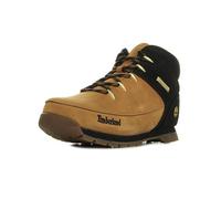 Timberland - Bottine Mi-Haute À Lacets Pour Junior En Noir Et Jaune Euro Sprint - Marron - 38