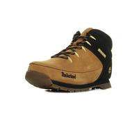 Timberland - Bottine Mi-Haute À Lacets Pour Junior En Noir Et Jaune Euro Sprint - Marron - 38