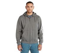 Timberland Capuche Honcho Sport Full Zip Sweatshirt, Gris foncé/Blanc, Large Haut Homme