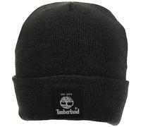 Timberland Casquette de Montre Courte avec étiquette tissée Bonnet, Gris Anthracite chiné, Taille Unique Homme