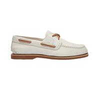 Timberland - Chaussures bateau en cuir - Femme - Chaussures - Blanc - Taille: 38 1/2 EU