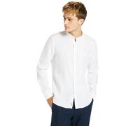 Timberland Chemise coréenne en lin LS 100 Blanche Taille S/L