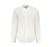 Timberland - Chemise en Lin Blanc Coupe Slim - Homme - Chemises - Blanc - Taille: XL