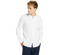 Timberland - Chemise en lin coupe slim - Homme - Chemises - Blanc - Taille: M