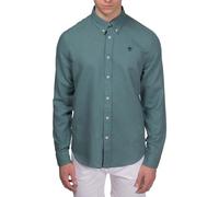 Timberland - Chemise Homme Slim en lin mélangé et coton, pétrole, XL