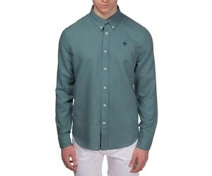 Timberland - Chemise Homme Slim en Mélange de Lin et Coton, pétrole, Large