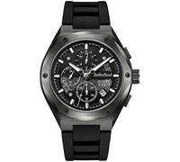 Timberland Chronographe Abbotville pour Homme de Couleur Noire avec Bracelet en Silicone, diamètre du boîtier : 46 mm, TDWGQ2231203, Noir, Moderne