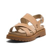 Timberland Femme Clairemont Way Cross-riemen Sandale, Beige, 37.5 EU Large