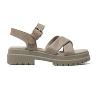 Timberland Femme Sandales Cross Strap, Gris Taupe Clair Pleine Fleur, 37.5 EU