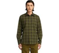Timberland Herringbone Flannel Plaid Shirt Dark Olive Taille: S | Manches longues Outlet | Homme | Vert