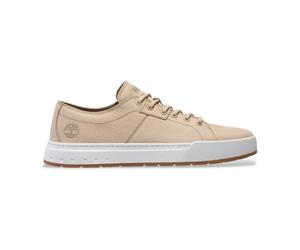 Timberland, Homme, Chaussures, Beige, Taille: 44 EU Baskets en Cuir Beige Maple Grove