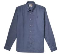 Timberland, Homme, Chemises, Bleu, Taille: M Chemise Classique à Manches Longues avec Logo