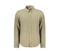 Timberland, Homme, Chemises, Vert, Taille: S Chemise Slim Fit Verte avec Logo