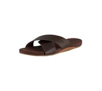 Timberland Homme Seaton Bay Cross Strap Slide Sandales, Marron Dark Brown Leather, 45 EU