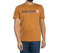 Timberland T-shirt homme à logo linéaire manches courtes Wheat M