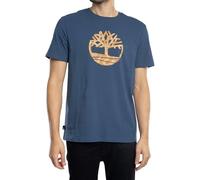 Timberland Homme T-Shirt avec Logo Camouflage, Navy Blue, L