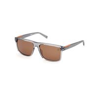 Timberland Homme TB00006 20H Lunettes de soleil Injecté Gris Marron Carré Polarisé