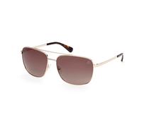 Timberland Homme TB00044 32H Lunettes de soleil Métal Or Marron Carré Polarisé