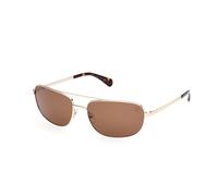 Timberland Homme TB00045 32H Lunettes de soleil Métal Or Marron Carré Polarisé
