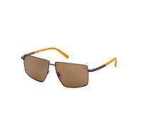 Timberland Homme TB9286 48H Lunettes de soleil Métal Marron Marron Carré Polarisé