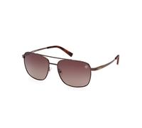 Timberland Homme TB9303 48H Lunettes de soleil Métal Marron Marron Carré Polarisé Ombré