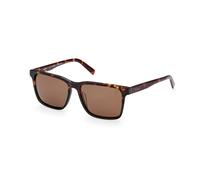 Timberland Homme TB9306 55H Lunettes de soleil Acétate Havane Marron Carré Polarisé