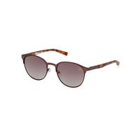 Timberland Homme TB9313 49D Lunettes de soleil Métal Marron Fumée Ronde Polarisé Ombré