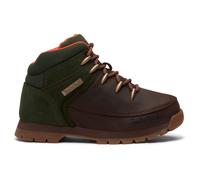 Timberland - Kid's Euro Sprint Mid Lace Up Boot - Baskets - EU 38 - dark brown / nubuck / w darkgreen