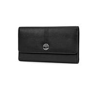 Timberland Leather RFID Flap Wallet Clutch Organizer, Portefeuille Femme, Noir (Galet), Taille Unique