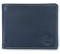 Timberland Leather Wallet with Attached Flip Pocket Accessoire de Voyage-Portefeuille Bi-Fold, Marine (Nuageux), Taille Unique Homme