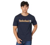 Timberland T-shirt Kennebec River – logo linéaire, manches courtes, bleu marine M