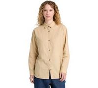 Timberland Linen Blend Long-sleeve Shirt Medium Beige Taille: S | Manches longues Outlet | Femme | Marron