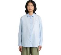 Timberland Linen Blend Long-sleeve Shirt Medium Blue Taille: L | Outlet | Femme | Bleu