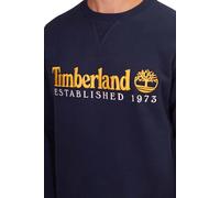 Timberland Embroidery Logo Brush Back Crew Neck Dark Sapphire Taille: M | Pulls Outlet | Homme | Bleu