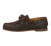 Timberland Men's Cedar Bay Leather Boat Shoes, Dark Brown, DK Brown Full Grain, 40 EU