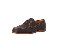 Timberland Men's Cedar Bay Leather Boat Shoes, Dark Brown, DK Brown Full Grain, 41.5 EU