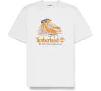 Timberland Men's Front Boot Graphic Regular Fit T-Shirt Blanc 2X Grand. Male