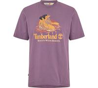 Timberland Men's Front Boot Graphic Regular Fit T-Shirt Violet Vintage S Male
