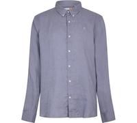 Timberland Men's Mill Brook Linen Leaf Green Long-Sleeve Plain Shirt Quicksilver Yd M Male