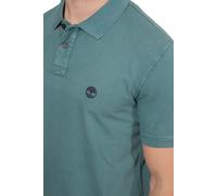 Timberland – Polo homme Regular Stone-Washed avec logo, pétrole, Large