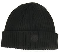 Timberland Men's Ribbed Watch Cap with Logo Patch, Black, One Size