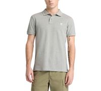 Timberland Polo Homme Oyster River – Logo poitrine, manches courtes, coupe slim, gris S