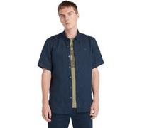 Timberland Mill Brook Linen Short Sleeve Shirt Dark Sapphire Taille: M | Chemises d'affaires Outlet | Homme | Blanche