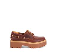 Chaussures Bateau Femme Timberland Stone Street - Marron - Cuir - Semelle Caoutchouc 38