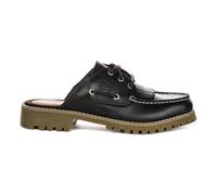 Timberland - Mocassins de bateau en cuir noir - Femme - Chaussures - Noir - Taille: 38 1/2 EU