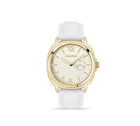 Timberland Montre à Quartz analogique pour Femme avec Bracelet en Cuir TDWLB2200403, Blanc.