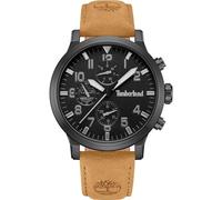 Timberland Montre analogique à Quartz pour Homme avec Bracelet en Cuir TDWGF0040701, Noir