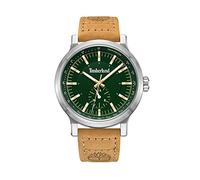 Timberland Montre analogique à Quartz pour Homme avec Bracelet en Cuir TDWGF2231002, Vert, Moderne